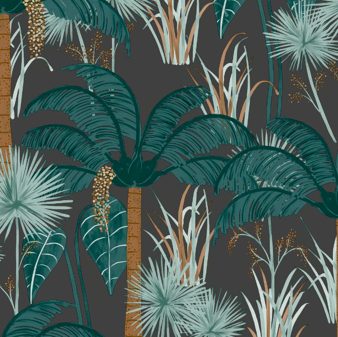 Blue Green Palm Wallpaper