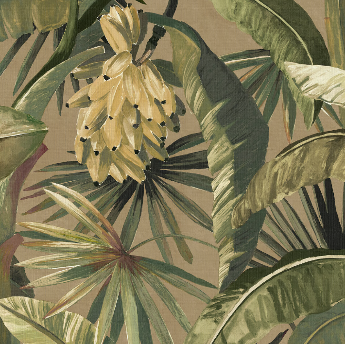 Tropical Banana Wallpaper Green