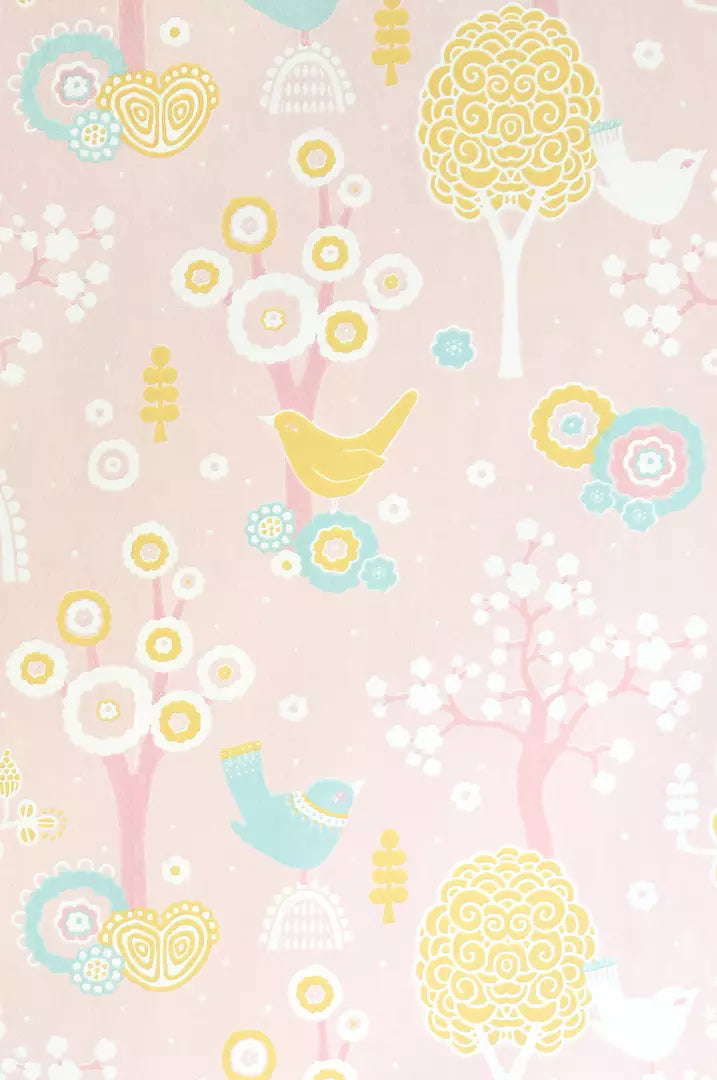 pretty pink bird wallpaper