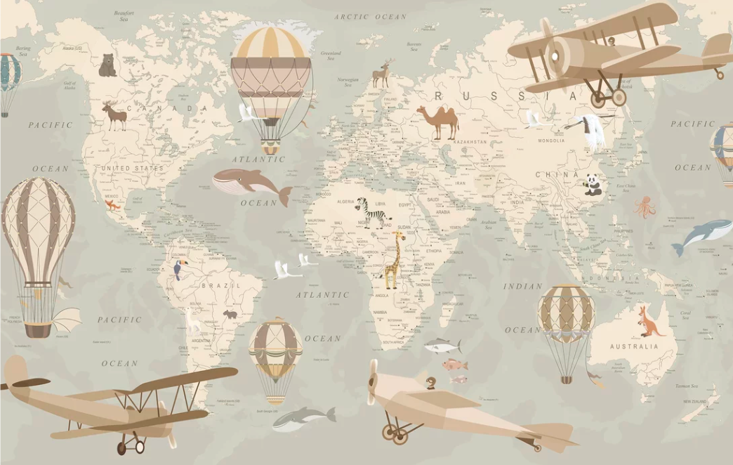 Explorer Map Wallpaper Mural