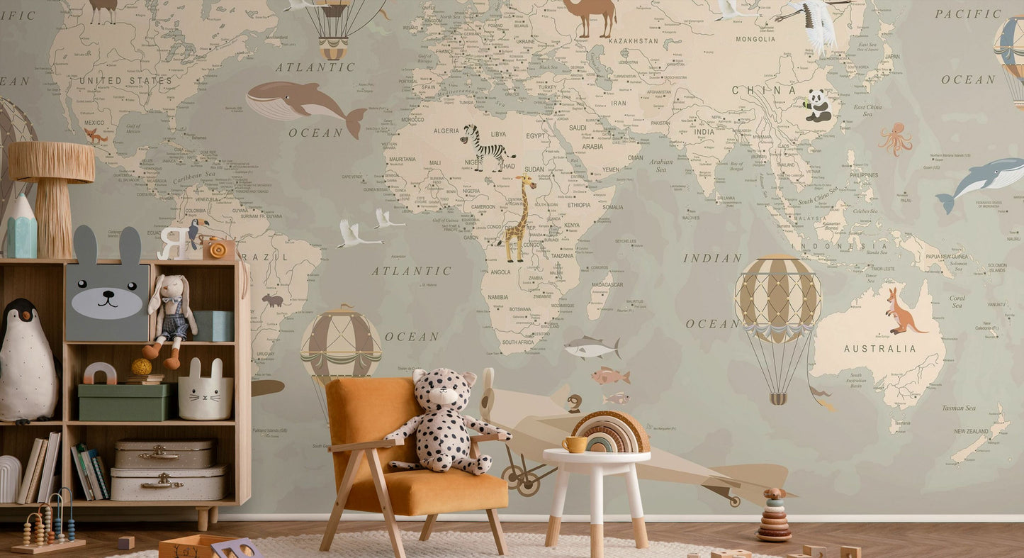 Explorer Map Wallpaper Mural