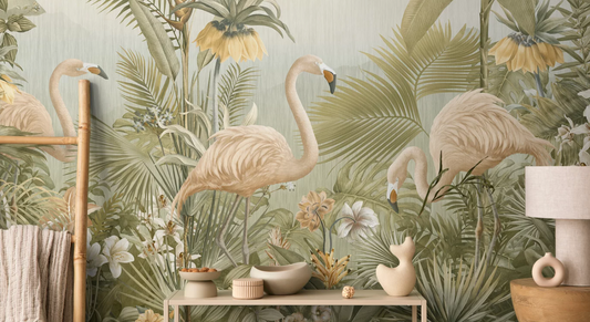 Flamingo Eden Wallpaper Mural