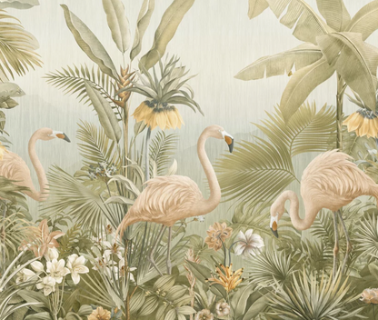 Flamingo Eden Wallpaper Mural