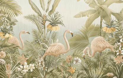 Flamingo Eden Wallpaper Mural