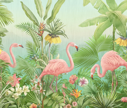 Flamingo Eden Wallpaper Mural