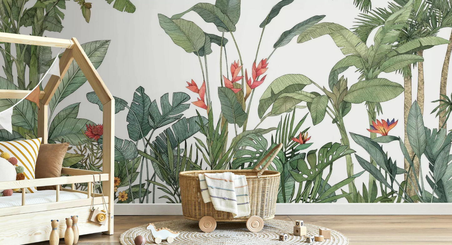 Tropical Foliage Wallpaper Mural